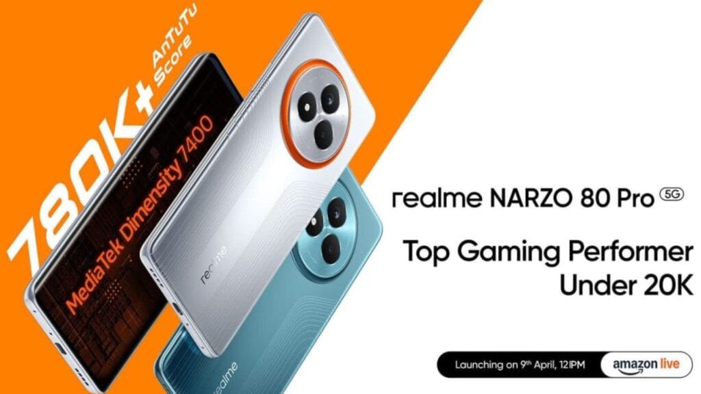 Realme Narzo 80 Pro 5G मिड रेंज सेगमेंट में गेमिंग, कैमरा और बैटरी के साथ सब कुछ लेकर आया है। जानिए इसकी कीमत, फीचर्स और परफॉर्मेंस की पूरी डिटेल।